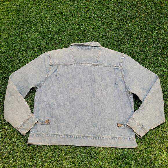 Vintage 90s Bliss-Blass Jacket Womens Large 22x22 Blue Boxy - Picture 2 of 16